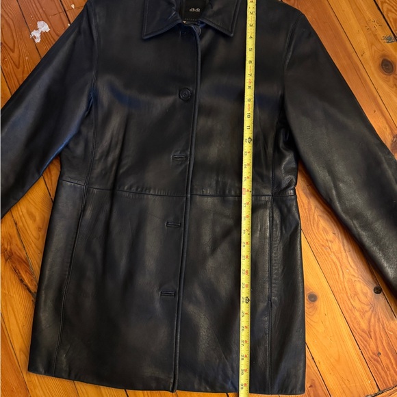JLC Vintage Women's Black Leather Coat - Picture 5 of 6